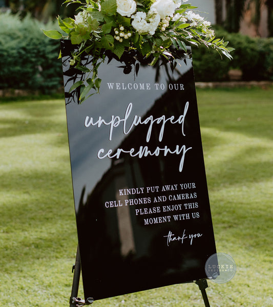 Unplugged Ceremony Sign