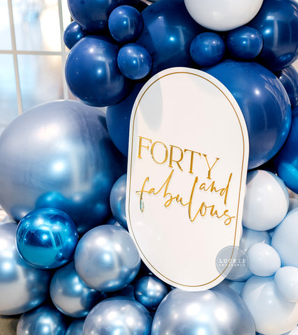Forty & Fabulous Welcome Sign