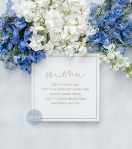 Acrylic Plate Menu