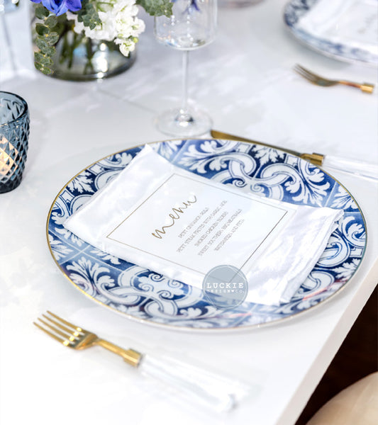 Acrylic Plate Menu