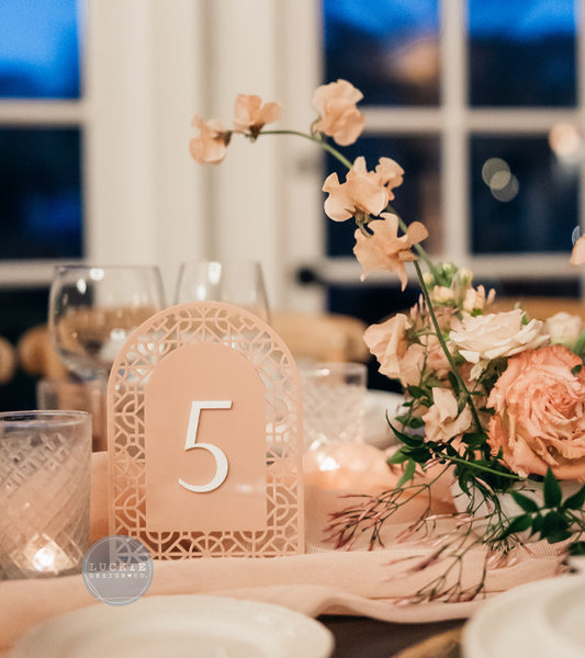 Pattern Cut Out Table Numbers