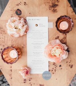 Cardstock Menu with Name Tag