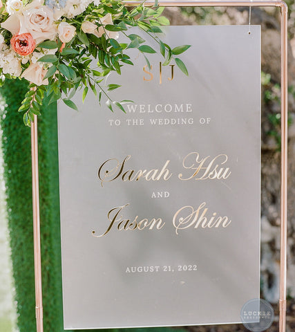 Sarah + Jason Welcome Sign