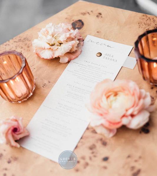 Cardstock Menu with Name Tag