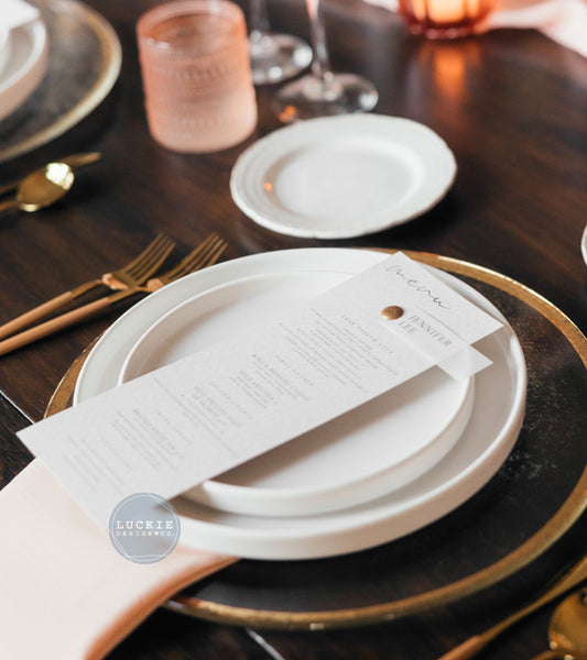 Cardstock Menu with Name Tag