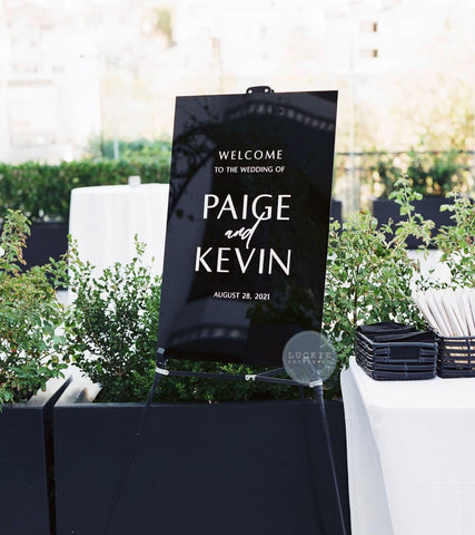 Paige + Kevin Welcome Sign