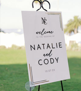 Natalie + Cody Welcome Sign