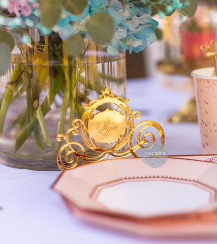 Princess Carriage Standing Name Charms