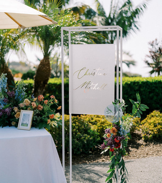 Christine + Mitchell Welcome Sign