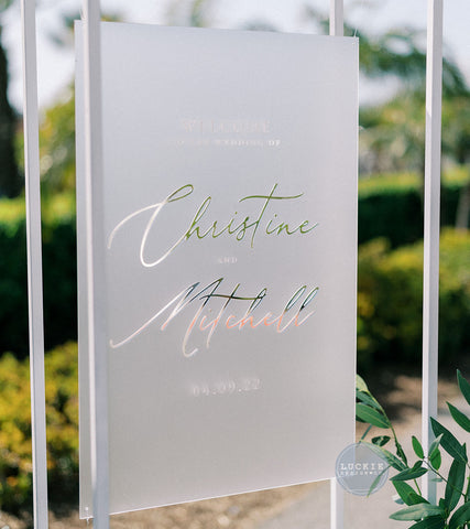Christine + Mitchell Welcome Sign