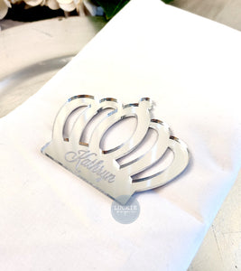 Crown Flat Name Charms