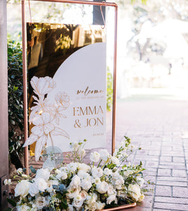 Emma + Jon Double Welcome Sign
