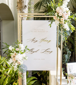Amy + Lloyd Welcome Sign