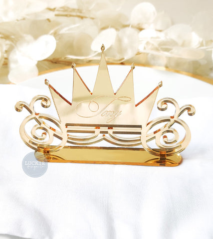King Crown Standing Name Charms