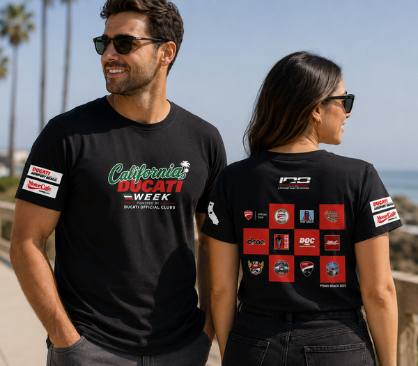 California Ducati Week Powered by Ducati Official Club Exclusive Event T-Shirt
